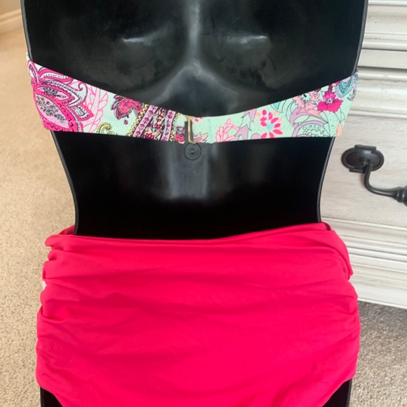 Anne Cole NEW WITH TAG MEDIUM r High-Waist Ruched/ Convertible Bikini Bottoms - Picture 9 of 13